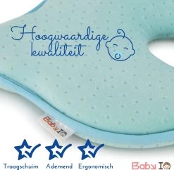 Baby IQ Orthopedisch Baby Hoofdkussen – Traagschuim – Tegen Plat Achterhoofd – Baby Kussen Plat Hoofd - Kraamcadeau – Blauw – Incl Gratis Bandana Slabber -Babyproducten Winkel 1200x1175 7