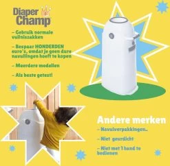 Luieremmer Medium Zilver - Middel - Zonder Navulling - Geschikt Voor Pampers En Huggies - Stoma -Babyproducten Winkel 1200x1177 2