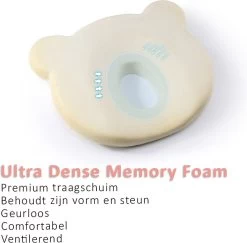 SIMIA™ Ergonomisch Babykussen Met Afneembare Hoes - Tegen Plat Achterhoofd - Hoofdkussen - Traagschuim Kussen - Memory Foam - Baby Steunkussen - Kraamcadeau - Roze -Babyproducten Winkel 1200x1182 3
