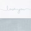 Jollein Baby Laken Wieg 75x100cm Love You - Stone Green