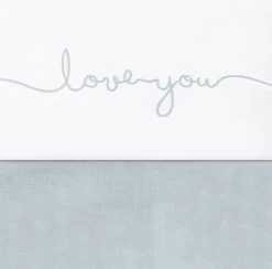 Jollein Baby Laken Wieg 75x100cm Love You - Stone Green