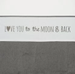 Meyco Love You To The Moon & Back Wieglaken - Grey - 75x100cm