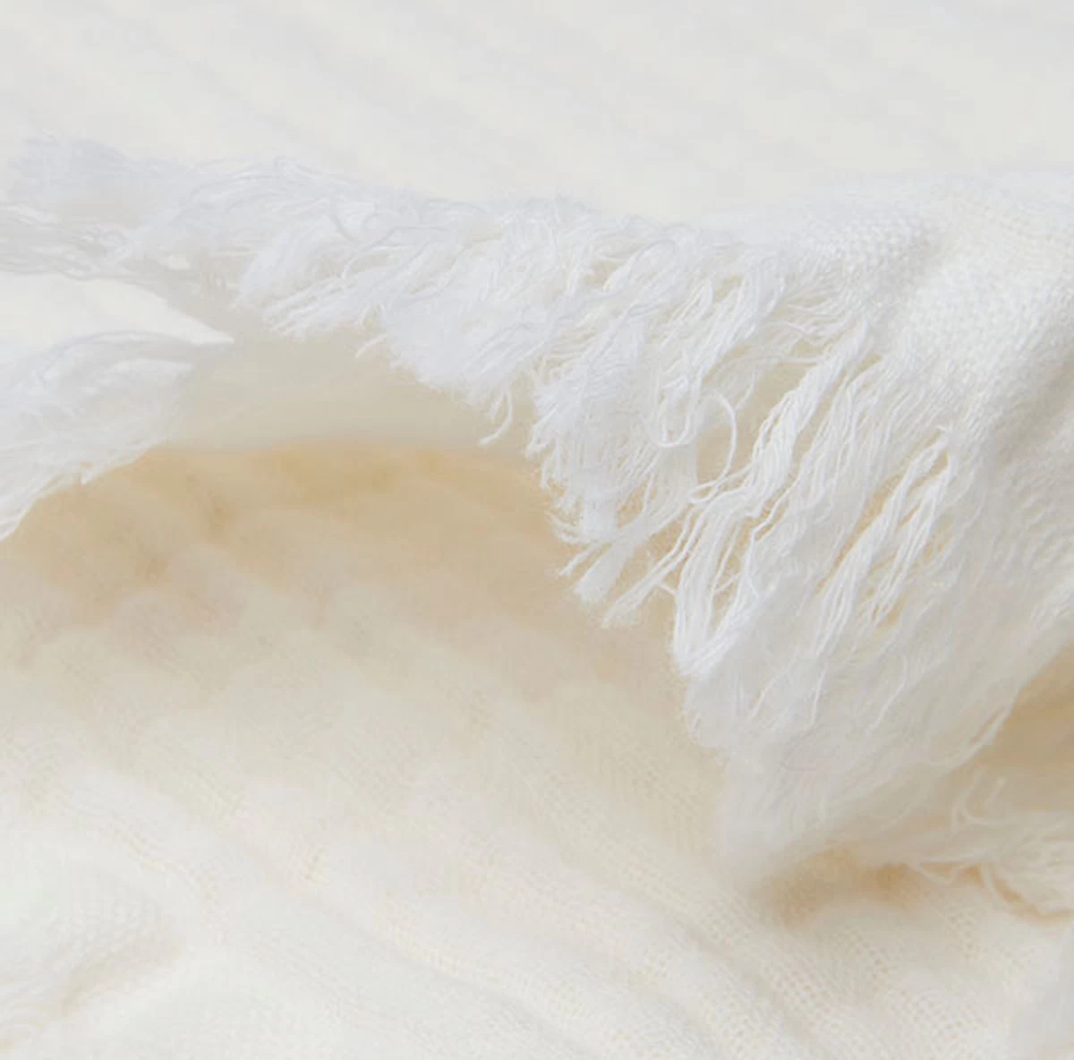 Jollein Baby Deken Ledikant 120x120cm Muslin Fringe - Ivory 19 Jollein Baby Deken Ledikant 120x120cm Muslin Fringe - Ivory - Afbeelding 19