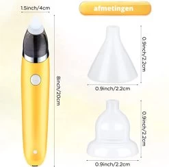 Premium Elektrische Oplaadbare Neus Reiniger Voor Baby En Kinderen - Inclusief Oplader, Handleiding En Batterijen - Hygiënische Neusreiniger - Baby Aspirator - Neuszuiger - Baby Neuspompje - Toetenveger - Baby Neusreiniger - Geel - Neusspoeler -Babyproducten Winkel 1200x1185 2