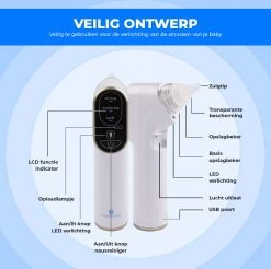 Young Star Baby - Elektrische Neusreiniger Baby - Neuszuiger Met USB - Neuspeer - Neusdouche - Snotverwijderaar -Babyproducten Winkel 1200x1195 4