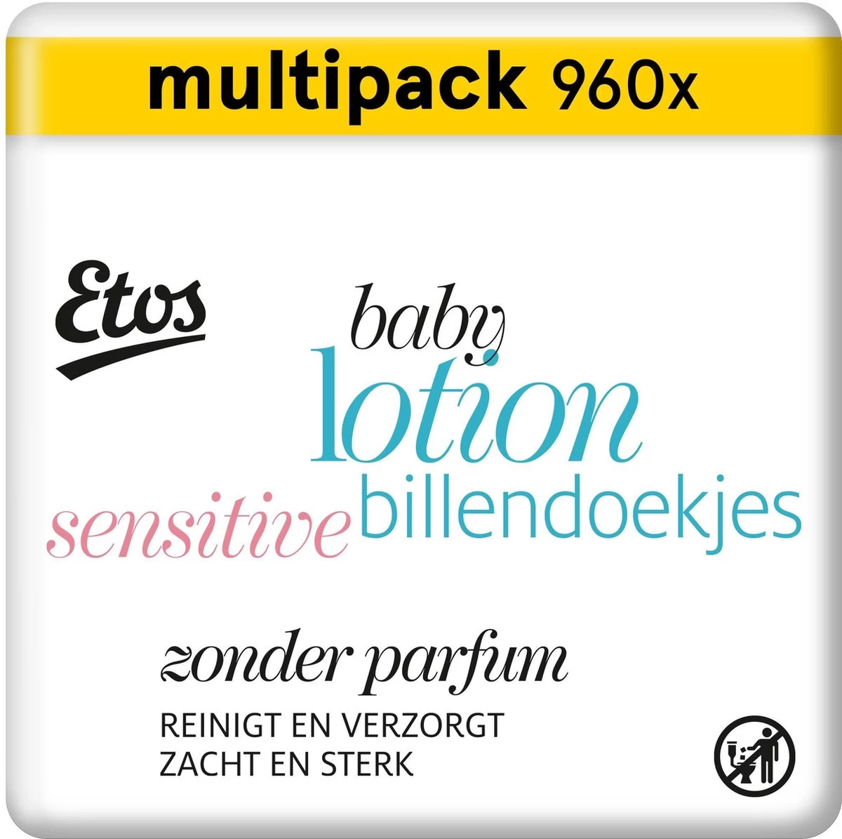 Etos Baby Lotion Sensitive Billendoekjes - 960 Stuks (12 X 80 Stuks) 2 Etos Baby Lotion Sensitive Billendoekjes - 960 Stuks (12 X 80 Stuks) - Afbeelding 2