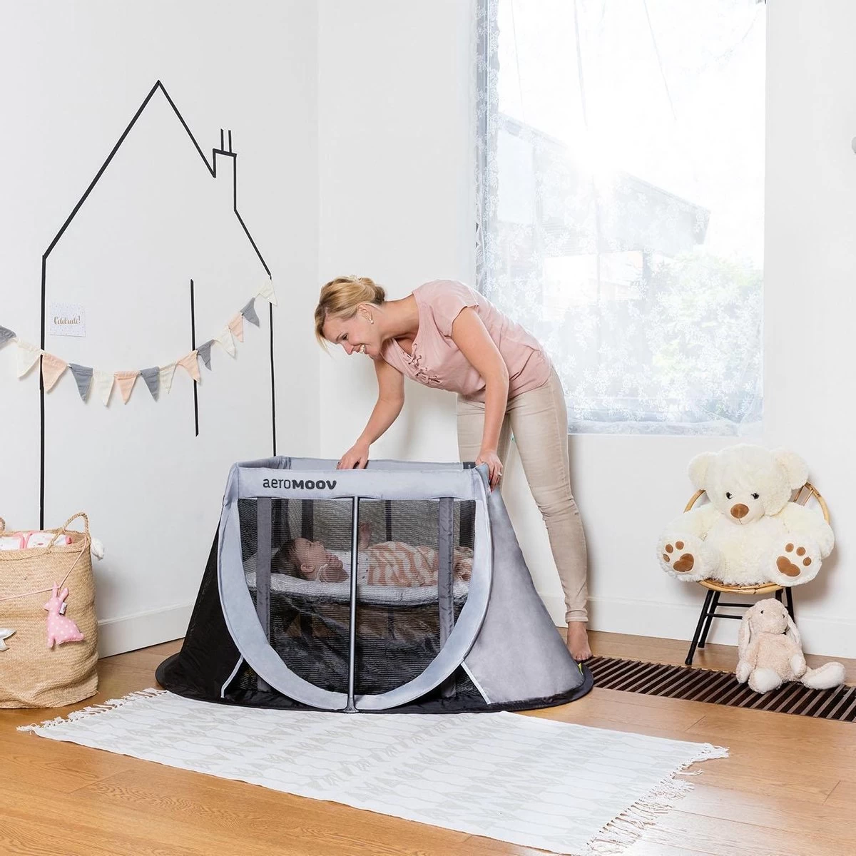 AeroMoov Instant Travel Cot Reisbed - Grey Rock 16 AeroMoov Instant Travel Cot Reisbed - Grey Rock - Afbeelding 16