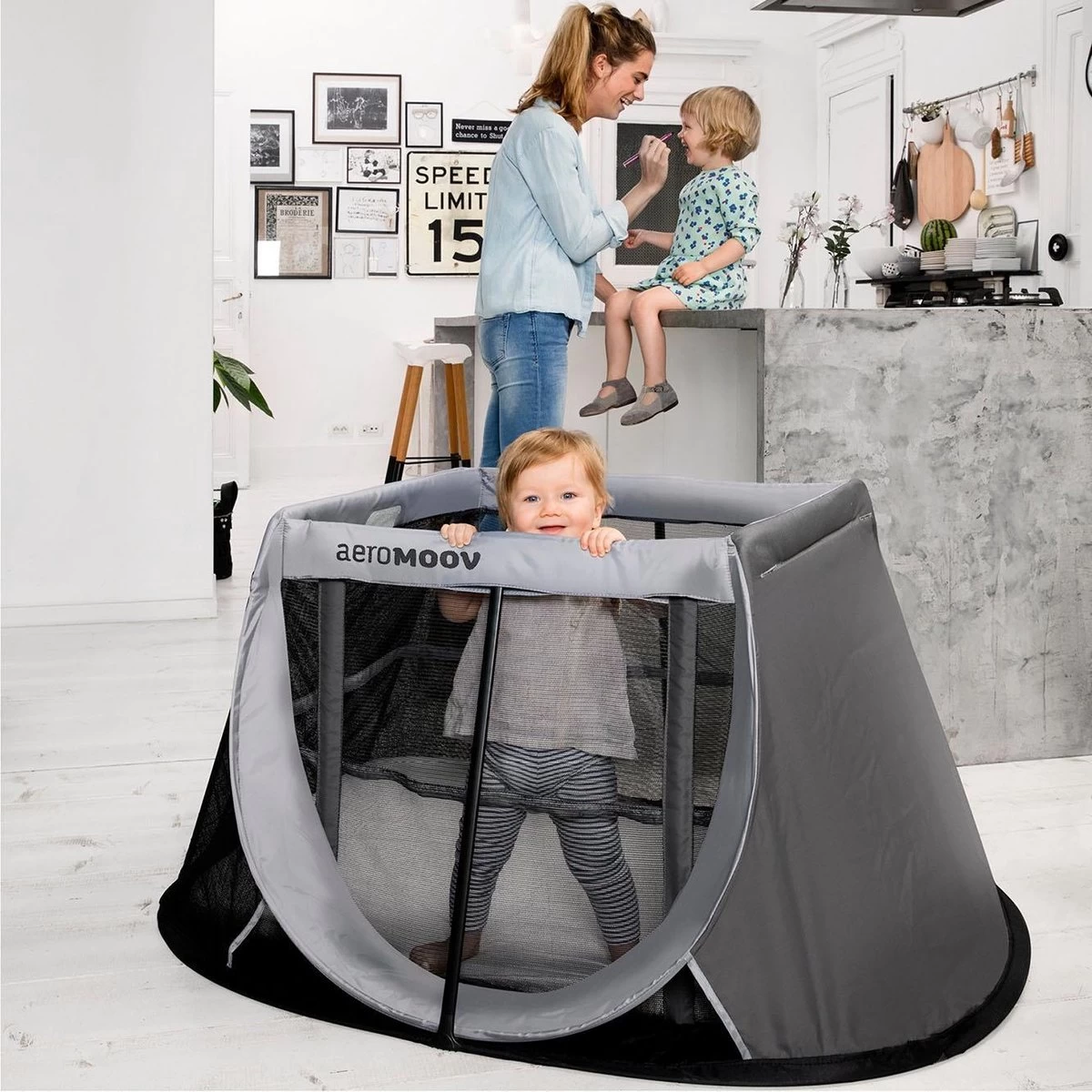 AeroMoov Instant Travel Cot Reisbed - Grey Rock 17 AeroMoov Instant Travel Cot Reisbed - Grey Rock - Afbeelding 17