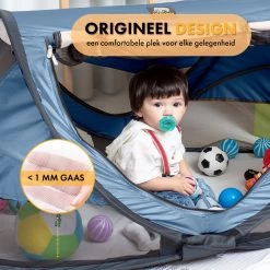Deryan Peuter Luxe Campingbedje – Inclusief Zelfopblaasbare Matras - Blue -Babyproducten Winkel 1200x1200 1091