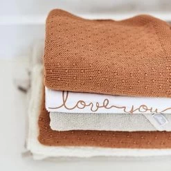 Jollein Baby Laken Wieg 75x100cm Love You - Caramel -Babyproducten Winkel 1200x1200 1183