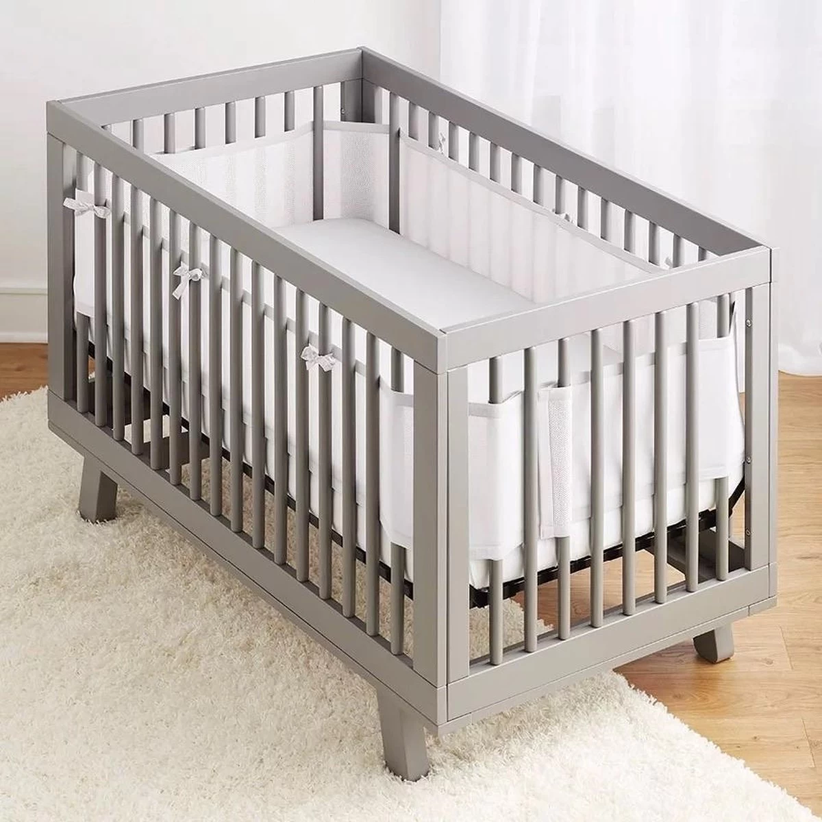 Buxibo - Baby Bed Omrander - Bedbumper - Hoofdbeschermer - Set Van 2 - 340x30cm & 160x30cm 9 Buxibo - Baby Bed Omrander - Bedbumper - Hoofdbeschermer - Set Van 2 - 340x30cm & 160x30cm - Afbeelding 9