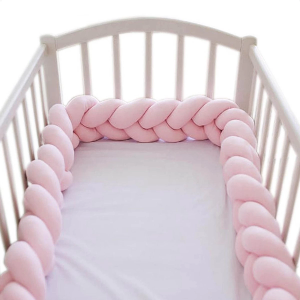 Buxibo Baby Bed Bumper - Baby Veiligheid/Hoofdbescherming/Bedbescherming - Multifunctionele Voedingskussen/Bedomrande/Boxomrander - 200CM - Roze 1 Buxibo Baby Bed Bumper - Baby Veiligheid/Hoofdbescherming/Bedbescherming - Multifunctionele Voedingskussen/Bedomrande/Boxomrander - 200CM - Roze