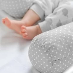 Fillikid Bedbumper 190 X 9 Cm Bedomrander Ledikant - Grijs Wit Stippen -Babyproducten Winkel 1200x1200 1319