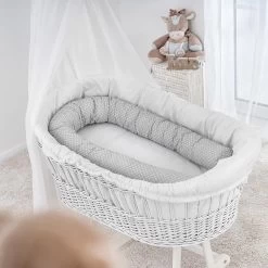 Fillikid Bedbumper 190 X 9 Cm Bedomrander Ledikant - Grijs Wit Stippen -Babyproducten Winkel 1200x1200 1321