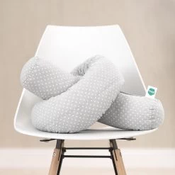 Fillikid Bedbumper 190 X 9 Cm Bedomrander Ledikant - Grijs Wit Stippen -Babyproducten Winkel 1200x1200 1322