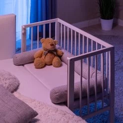 Fillikid Bedbumper 190 X 9 Cm Bedomrander Ledikant - Grijs Wit Stippen -Babyproducten Winkel 1200x1200 1327
