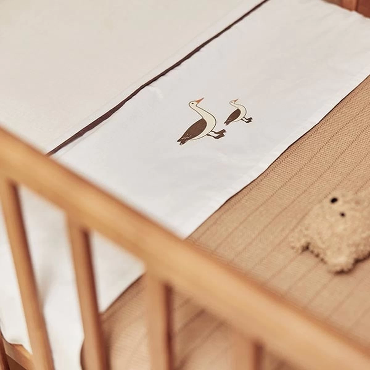 Jollein Baby Laken Ledikant 120x150cm - Goose 3 Jollein Baby Laken Ledikant 120x150cm - Goose - Afbeelding 3