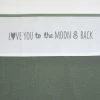 Meyco Love You To The Moon & Back Ledikant Laken - Forest Green - 100x150cm