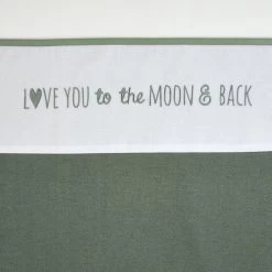 Meyco Love You To The Moon & Back Ledikant Laken - Forest Green - 100x150cm