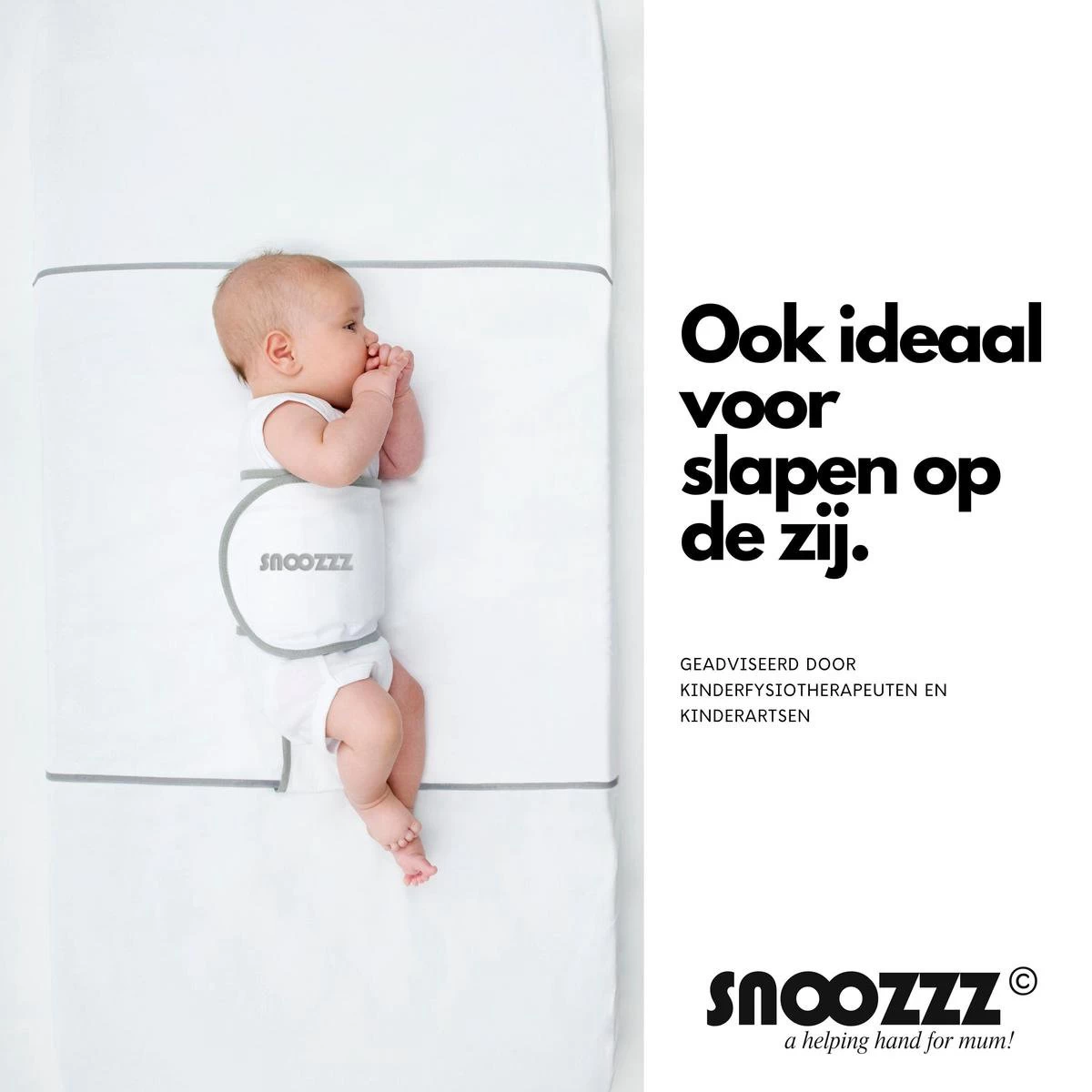 Snoozzz Slaapwikkel Regular - Baby Slaaphulp - Voorkomt Voorkeurshouding - Geschikt Voor Wieg En Ledikant - 0+ Maanden - Wit/Grijs - 180 X 50 Cm 7 Snoozzz Slaapwikkel Regular - Baby Slaaphulp - Voorkomt Voorkeurshouding - Geschikt Voor Wieg En Ledikant - 0+ Maanden - Wit/Grijs - 180 X 50 Cm - Afbeelding 7