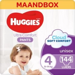 Huggies Luierbroekjes - Maat 4 (9 Tot 14 Kg) - Ultra Comfort - Unisex - 288 Stuks (8x36) - Maandbox -Babyproducten Winkel 1200x1200 219