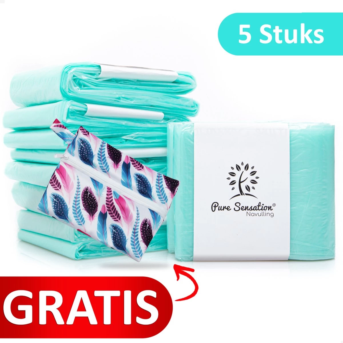 Pure Sensation® Luieremmer Navulling - 5 Stuks - Geschikt Voor Korbell - Inclusief Extra Luier Etui - Navullingen 15/16 Liter - Luieremmer Zakken - Luieremmernavullingen - Luieremmers - Korbell Luieremmer – Luierzakjes Wegwerp - Korbell Navulling 1 Pure Sensation® Luieremmer Navulling - 5 Stuks - Geschikt Voor Korbell - Inclusief Extra Luier Etui - Navullingen 15/16 Liter - Luieremmer Zakken - Luieremmernavullingen - Luieremmers - Korbell Luieremmer – Luierzakjes Wegwerp - Korbell Navulling