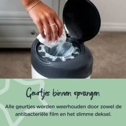 Tommee Tippee Simplee Sangenic Luieremmer, Milieuvriendelijker Systeem, Inclusief 1 Navulcassette Met Duurzaam Geproduceerde Antibacteriële GREENFILM, Grijs -Babyproducten Winkel 1200x1200 529