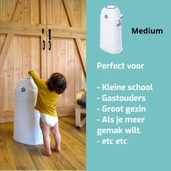 Luieremmer Medium Zilver - Middel - Zonder Navulling - Geschikt Voor Pampers En Huggies - Stoma -Babyproducten Winkel 1200x1200 543