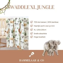 Hydrofiele Doeken - Hydrofiele Doek XL - Jungle - Hydrofiel - Safari - 120x120cm - Hydrofiel - Swaddle - Hydrofiele Luier -XL - Bamboe - Hydrofieldoek - Hydrofiele Doek Giraffe - Emmailloter - Kraamcadeau -Babyproducten Winkel 1200x1200 592