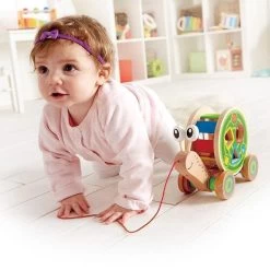 Hape Houten Walk-A-Long Slak Trekdier -Babyproducten Winkel 1200x1200 603