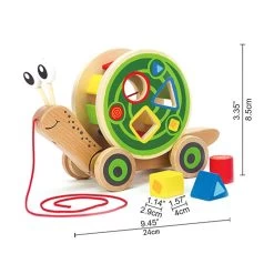 Hape Houten Walk-A-Long Slak Trekdier -Babyproducten Winkel 1200x1200 608