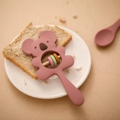 Merkloos Bijtring - Rammelaar - Babys - Speelgoed - Babyspeelgoed - Kraamcadeau - Siliconen - BPA Vrij - Roze -Babyproducten Winkel 1200x1200 627