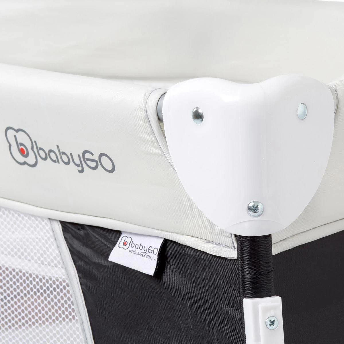 Campingbed BabyGO Sleeper DeLuxe Zwart (incl. Bodemverhoger) 4 Campingbed BabyGO Sleeper DeLuxe Zwart (incl. Bodemverhoger) - Afbeelding 4