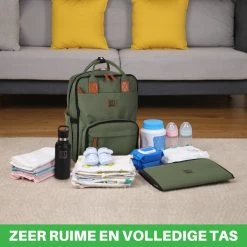 Brisby Slijtvaste Luiertas – Verzorgingstas – Met Buggymontage - Groen -Babyproducten Winkel 1200x1200 828