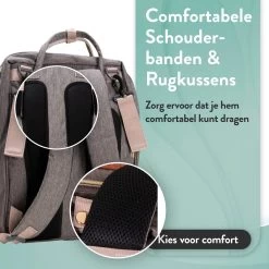 Luiertas Rugzak - Monx Luiertas Verzorgingstas Met Uitklapbaar Babybedje - Overzichtelijke Luierrugzak Extra Buggy En Kinderwagen Haken Inclusief Geïsoleerde Flessenhouder - Grijs -Babyproducten Winkel 1200x1200 863