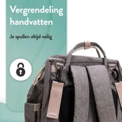 Luiertas Rugzak - Monx Luiertas Verzorgingstas Met Uitklapbaar Babybedje - Overzichtelijke Luierrugzak Extra Buggy En Kinderwagen Haken Inclusief Geïsoleerde Flessenhouder - Grijs -Babyproducten Winkel 1200x1200 870