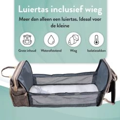 Luiertas Rugzak - Monx Luiertas Verzorgingstas Met Uitklapbaar Babybedje - Overzichtelijke Luierrugzak Extra Buggy En Kinderwagen Haken Inclusief Geïsoleerde Flessenhouder - Grijs -Babyproducten Winkel 1200x1200 872