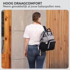Buxibo Luier- En Verzorgingstas Inclusief USB Oplaadstation - Baby Rug Tas Met Isoleervak - Diaper Backpack Bag - Reis Rugzak - Grote Capaciteit - 23.8L - Zwart -Babyproducten Winkel 1200x1200 885