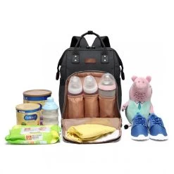 Miss Lulu Luiertas Rugzak - Inclusief Buggy En Kinderwagen Haken - Zwart (E6705 BK) -Babyproducten Winkel 1200x1200 892