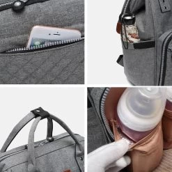 Miss Lulu Luiertas Rugzak - Inclusief Buggy En Kinderwagen Haken - Zwart (E6705 BK) -Babyproducten Winkel 1200x1200 894