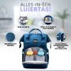 Luiertas Rugzak - Gratis Flessenwarmer En Gratis Kinderwagen Haken - Eindeloos Opbergruimte - Ruime Luiertas - Draaggemak - Donker Blauw