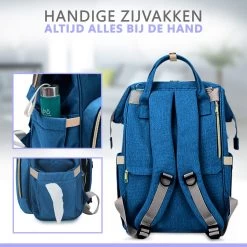 Luiertas Rugzak - Gratis Flessenwarmer En Gratis Kinderwagen Haken - Eindeloos Opbergruimte - Ruime Luiertas - Draaggemak - Donker Blauw -Babyproducten Winkel 1200x1200 898