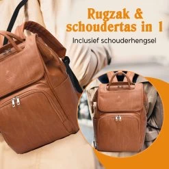 JeRie Luiertas Rugzak – Verschoonmatje – Verzorgingstas – Luiertassen – Met Kinderwagen Haken - Bruin -Babyproducten Winkel 1200x1200 925
