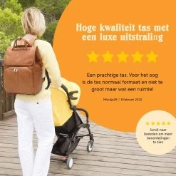 JeRie Luiertas Rugzak – Verschoonmatje – Verzorgingstas – Luiertassen – Met Kinderwagen Haken - Bruin -Babyproducten Winkel 1200x1200 928