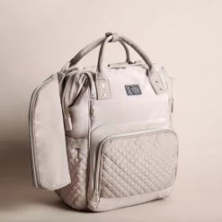 NanaBeebi Luiertas Rugzak Met Verschoonmatje - Beige Taupe - Inclusief Flessenwarmhouder - Kinderwagenhaken En Isoleervak -Babyproducten Winkel 1200x1200 932