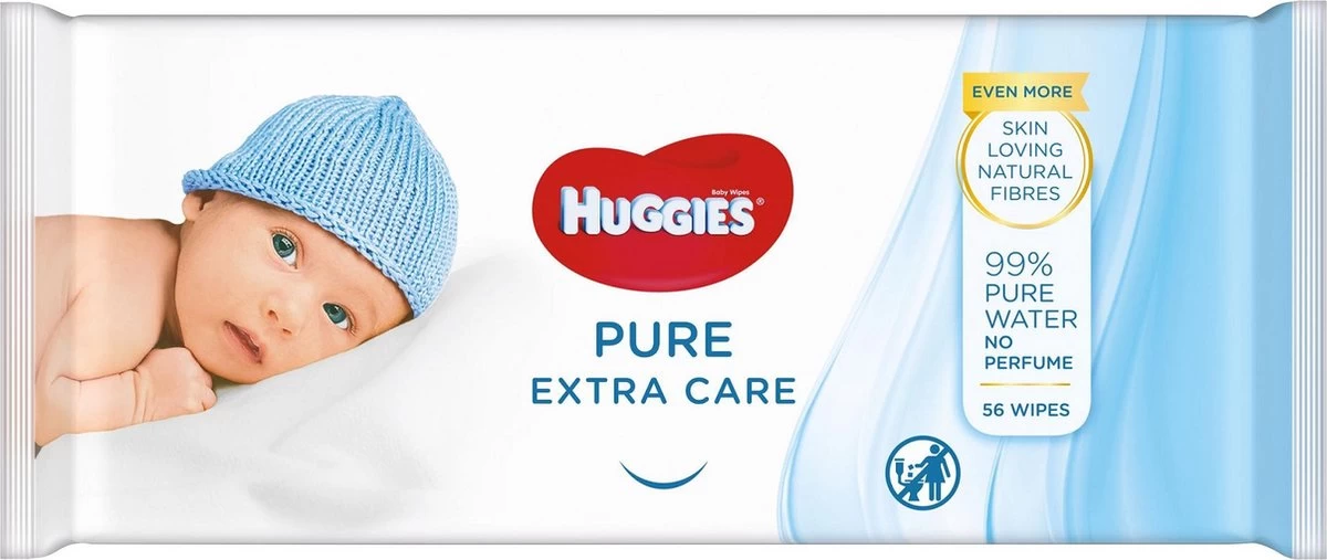 Huggies Billendoekjes - Baby Wipes - Pure Extra Care - 99% Water 56 Doekjes 1 Huggies Billendoekjes - Baby Wipes - Pure Extra Care - 99% Water 56 Doekjes