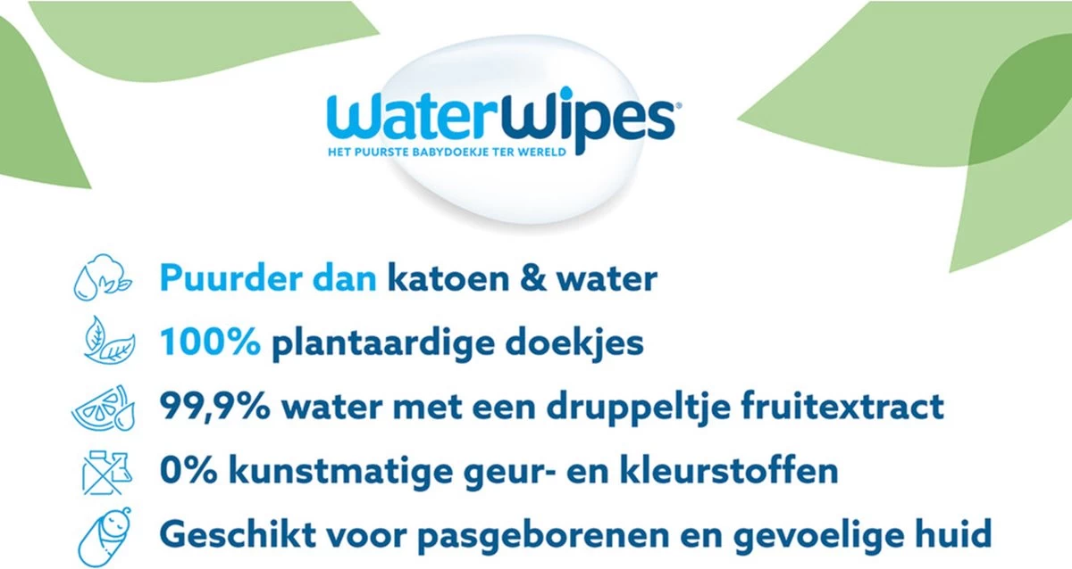 WaterWipes Billendoekjes Bio - 12 X 60 Stuks - 720 Doekjes 2 WaterWipes Billendoekjes Bio - 12 X 60 Stuks - 720 Doekjes - Afbeelding 2