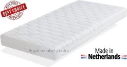 Ledikant Babymatras 55x110 X10cm Koudschuim HR 45 Anti-allergische Wasbare Hoes Met Rits -Royalmeubelcenter.nl ®