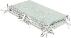 Sensillo Baby Bedbumper - Bedomrander - Anti Stootrand Ledikant - Bed Zijbeschermers - 180x30cm - Wafel Mint Hertjes -Babyproducten Winkel 1200x648 1
