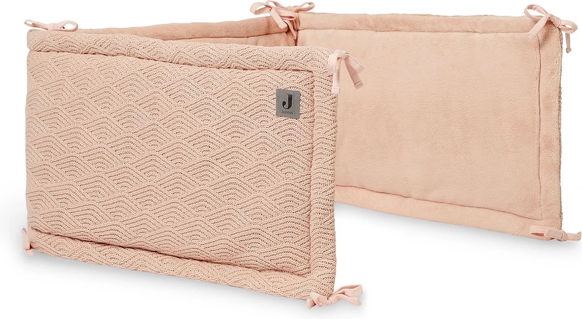 Jollein Bedomrander River Knit 180x35cm - Pale Pink 8 Jollein Bedomrander River Knit 180x35cm - Pale Pink - Afbeelding 8